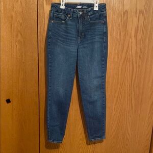 Old Navy High Rise O. G. Straight Dark Blue Jeans. Size 4.